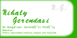 mihaly gerendasi business card